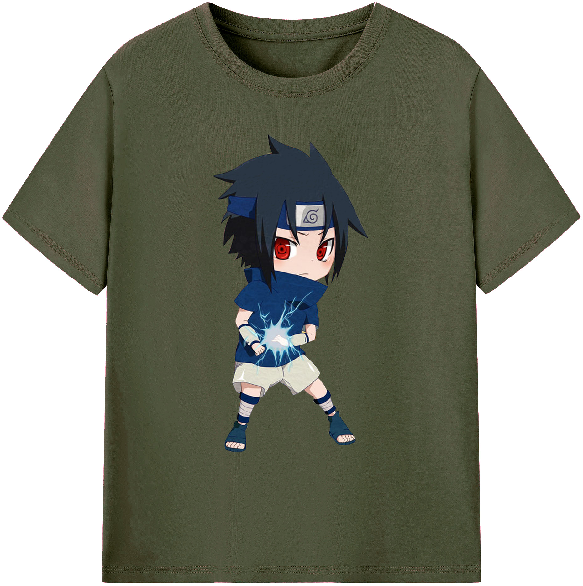 （画像用） NARUTO -ナルト- うちは サスケ Uchiha Sasuke 綿100％ メンズ半袖Tシャツ｜肌触りやわらか＆通気性